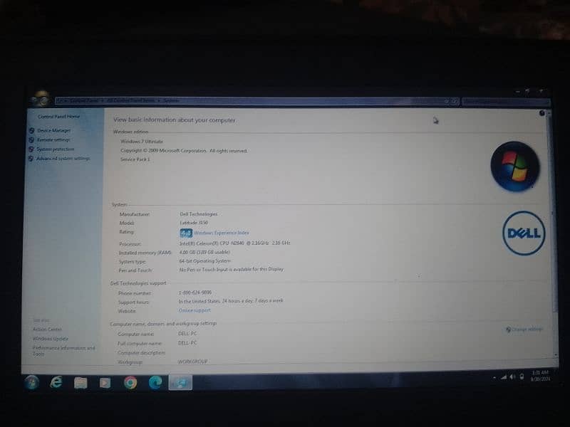 Dell laptop for Sale urgent 4gb ram 500gb hard 6