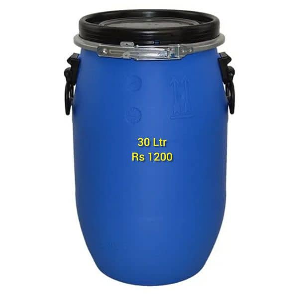 plastic Drums good condition for water and other storage 5