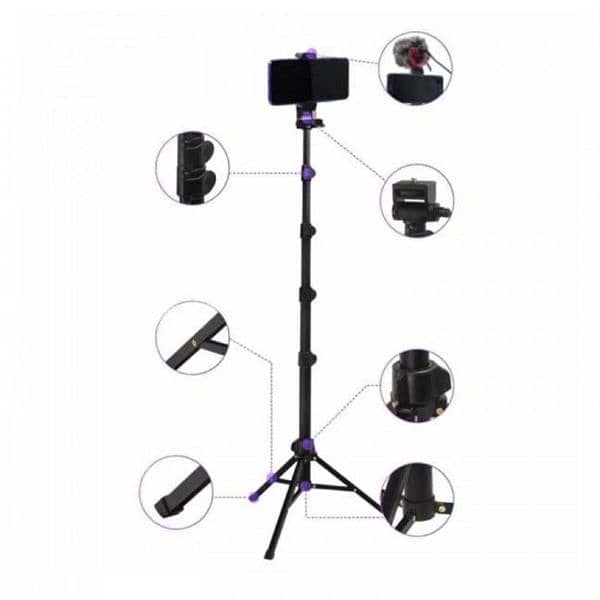 JMARY MT-36 ADJUSTABLE SELFIE TRIPOD STAND WITH PHONE HOLDER For Mobil 1