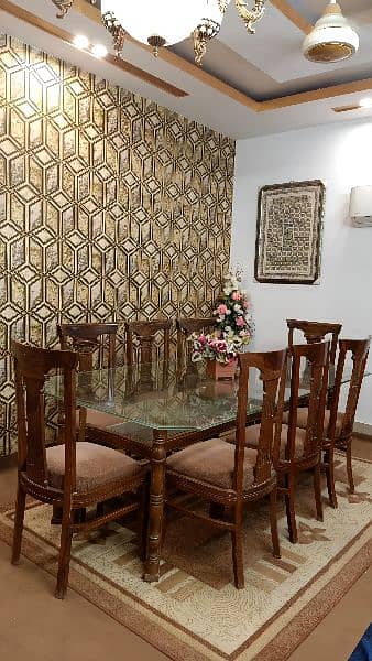 Dining table With 8 seater chairs drawing room 2