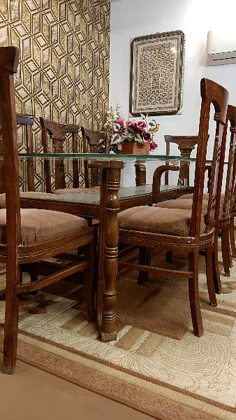 Dining table With 8 seater chairs drawing room 3