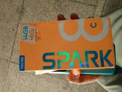 Tecno spark 8C with box 9/10 condition all ok for sale