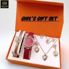 Ladies Watch Wih Artificial Jewelery Set