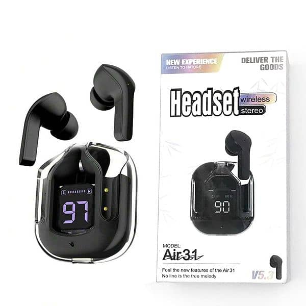 Airbuds Air 31 TWS Transparent Earbuds 1