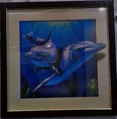 3D fish glass picture