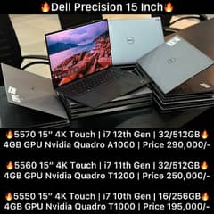 Precision |5550|5560|5570|15" 4k i7 10th|11th|12th 16/32GB 256/512GB