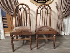 4 Wooden , heavy , chairs ,