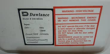 Dawlance microwave for sale