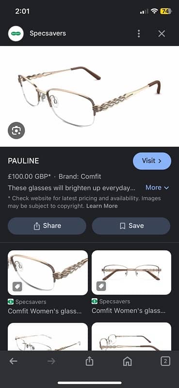 Eye Glasses Pauline by Specsavers Uk 12