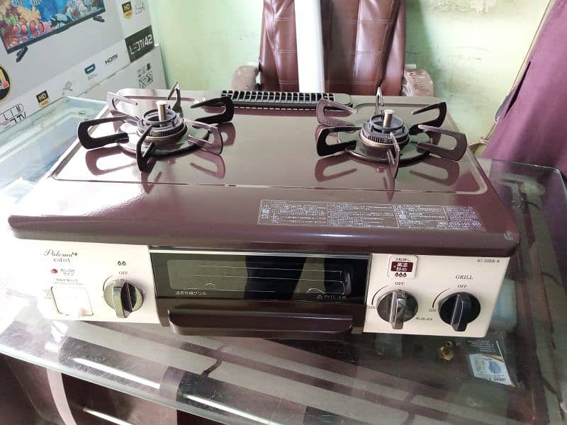 Original japani 2 Burnar gas stoves plus gas grill oven 2