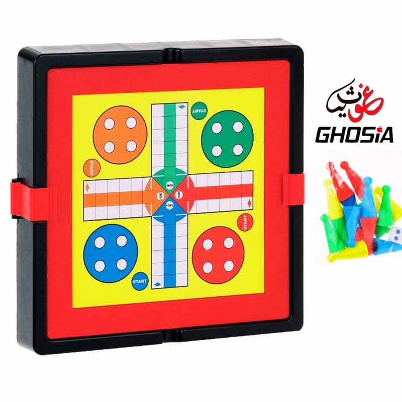 Magnetic 4 Player Ludo with Lock Clip and Storage Space 4