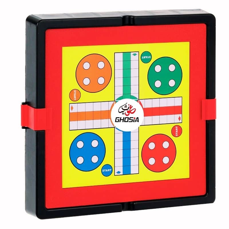 Magnetic 4 Player Ludo with Lock Clip and Storage Space 6