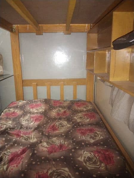 this is a  wood king size bunk bed 4