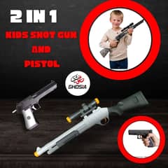 2 in 1 Soft Bullet Launcher Nerf Blaster Shot Gun & Guns