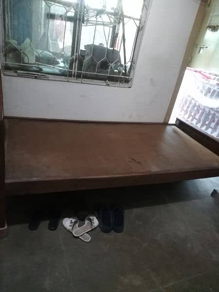 wooden bed available for sale 3