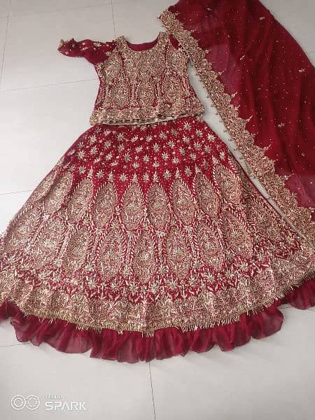 one time use bridal lehenga for sell. 1