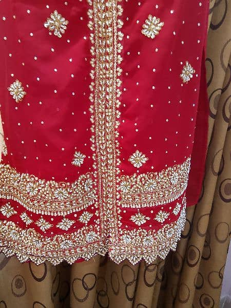 Red shararah for wedding day one time wear for only 2 hours like new 3