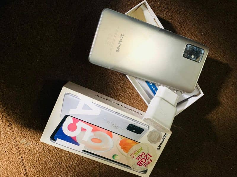 samsung a51 with box and charger dual PTA approved 1