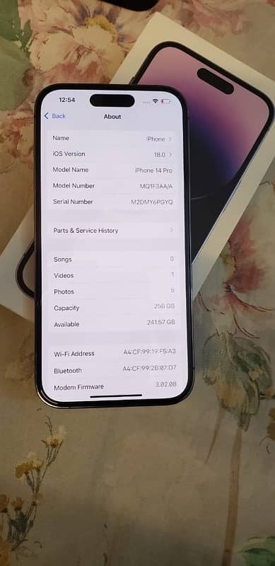 iPhone 14 Pro 256 GB Dual PTA Approved 6