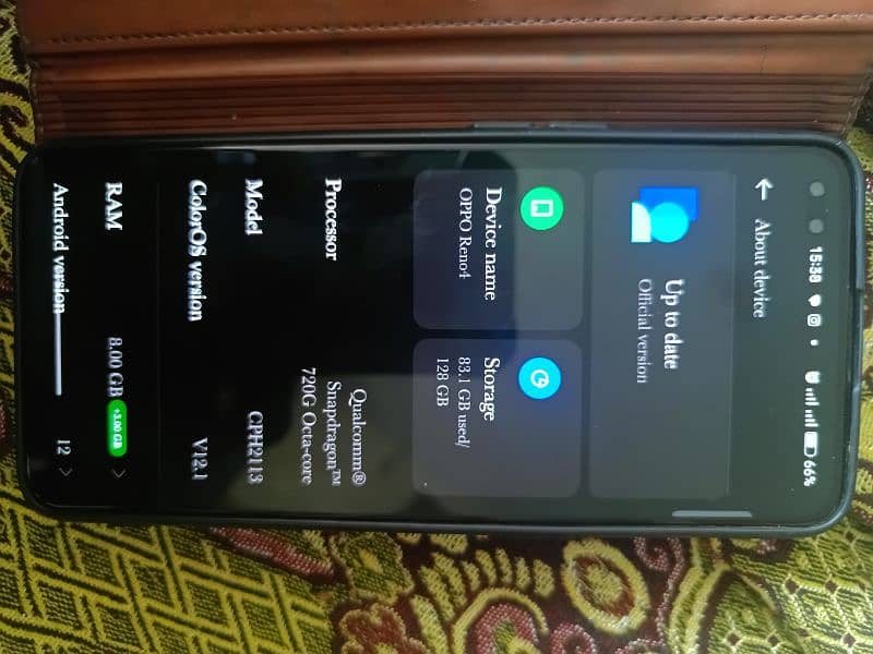 oppo reno 4 128×8+3 camera 48 mega pixel  good working 03124767476 6