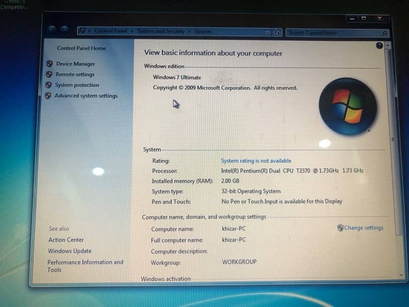 Dell Dual core 2GB / 60GB 1.73GHZ 2