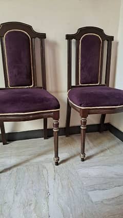 6 dining chairs used newly poshished 0