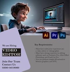 Required Video Editor (Urgent Hiring)