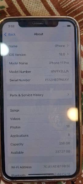 iphone 11 pro good condition in health 77 storage 256 GB 3