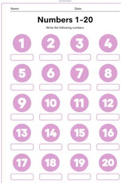 children math sheet 3