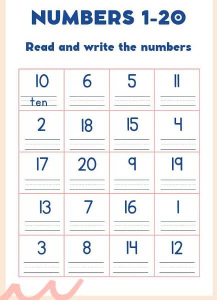 children math sheet 6