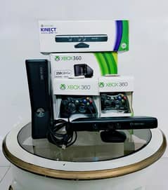 Xbox 360 Slim with Kinect and Wireless Controllers