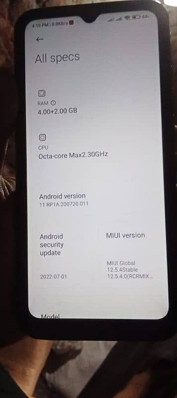 redmi9c 4+2/128 with full box 10