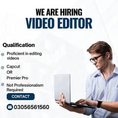 Video Editor Required Home Based Work