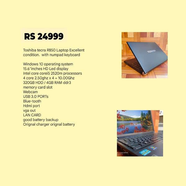 Laptops available in 10/10 condition see details or prizes in pictures 14