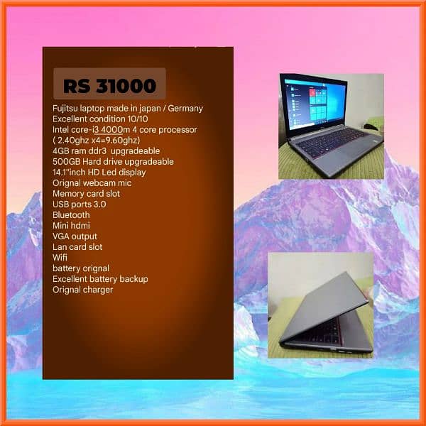 Laptops available in 10/10 condition see details or prizes in pictures 19