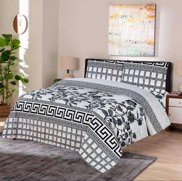 Bedsheet with 2 pillow cover 1