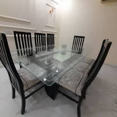 8 sitter wooden dining table