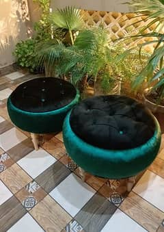 Beautiful Antique handmade Puffy Sofa Seats