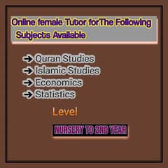 Online Female Tutor Available