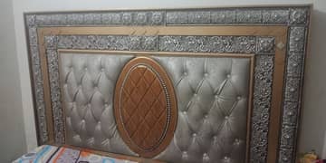 Complete Bed set with Wooden Almari and Showcase