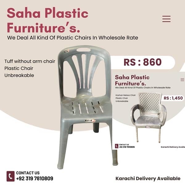 plastic chair for sale in karachi- outdoor chairs - chair with table 0