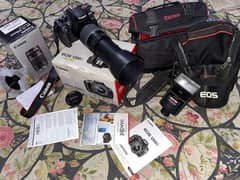 CANON DSLR EOS 1200D+ 75-300 lense +flashlight