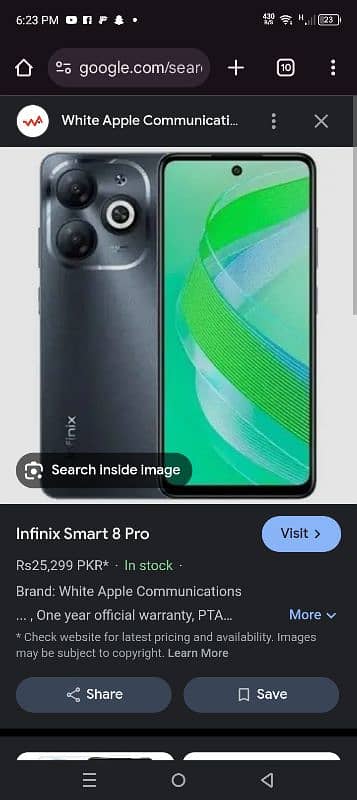 Infinix smart 8pro 0