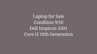 Dell inspiron 3501