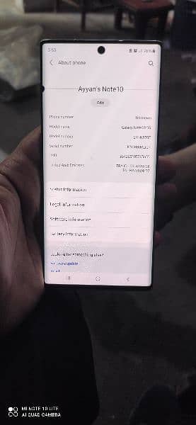 note10 5g side may dot our screen may line hay dot ke sath 3