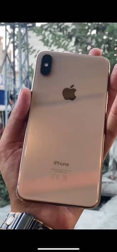 iphone Xsmax gold 64 gb storage sim working contact no [03469873195]