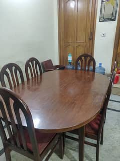 Six person Wooden Dining Table for sale