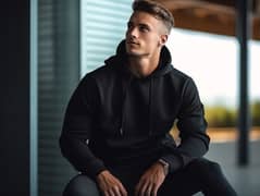 400 Gsm black Drop Shoulder Hoodies premium Quality