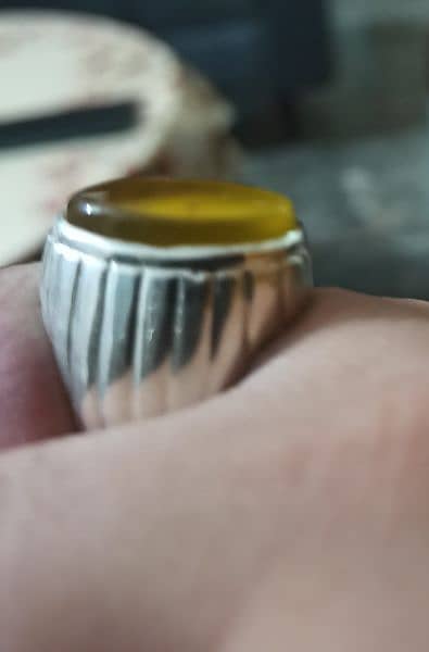 Silver Ring with Holy Stone 1