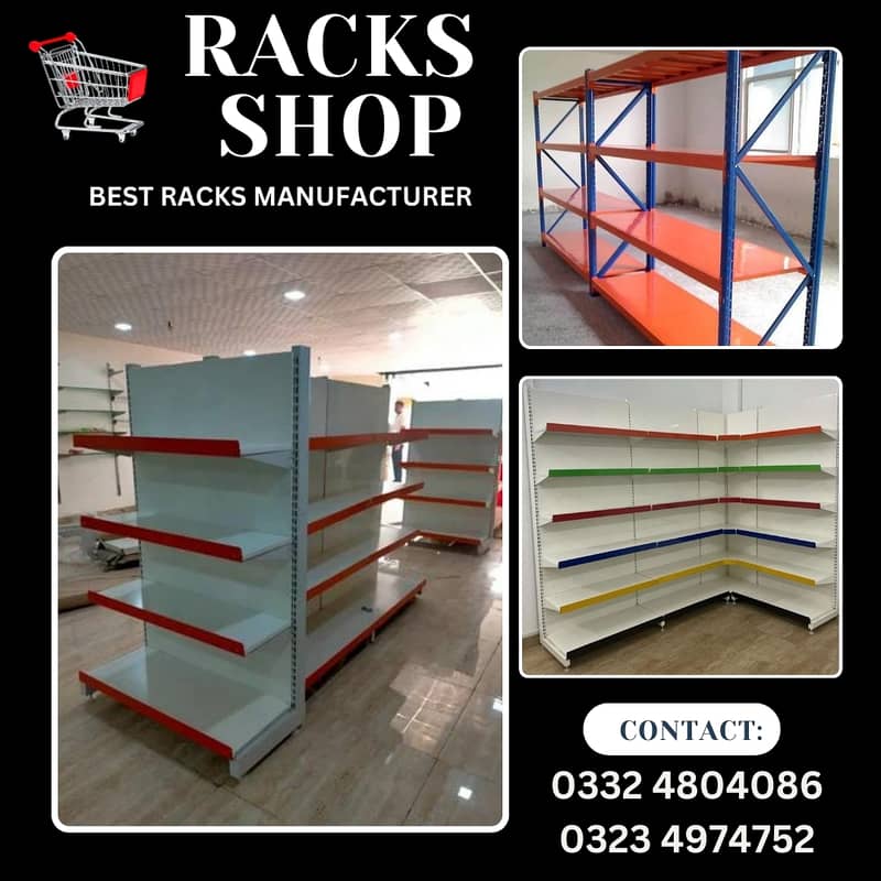 Wall Rack/ Store Rack/ Cash Counter/ Trolleys/ Baskets/ POS 9